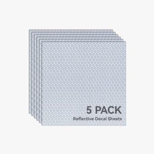 Light Gray Reflective Decal Sheet (5pcs)